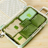 6PCS Waterproof Clothes Travel Storage Bags Packing Cube Luggage
