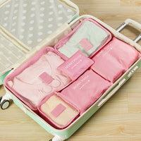 6PCS Waterproof Clothes Travel Storage Bags Packing Cube Luggage