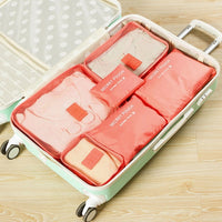 6PCS Waterproof Clothes Travel Storage Bags Packing Cube Luggage