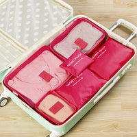 6PCS Waterproof Clothes Travel Storage Bags Packing Cube Luggage