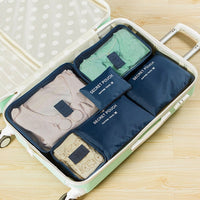 6PCS Waterproof Clothes Travel Storage Bags Packing Cube Luggage
