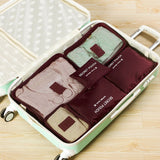 6PCS Waterproof Clothes Travel Storage Bags Packing Cube Luggage